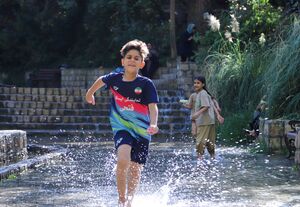 عکس / آبتنی در گرمای تابستان در خراسان شمالی