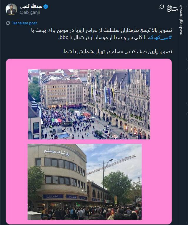 شکست رضا پهلوی در مونیخ؛ دستمایه طنز کاربران توئیتری