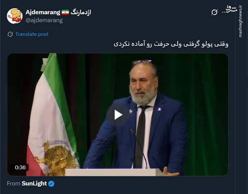 واکنشها به نقش بازی کردن حمید فرخ نژاد در همایش همکاری ملی مونیخ 2