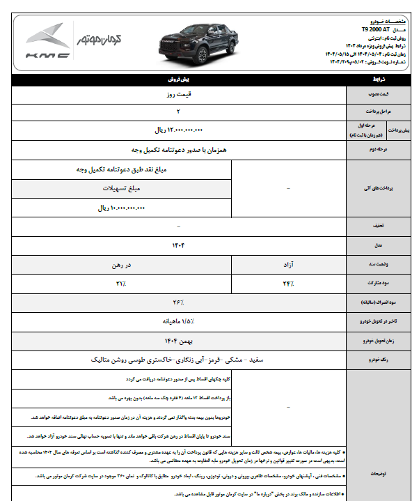 فروش نقد و اقساط KMC SR3 و پیش‌فروش محصولات کی‌ام‌سی J7 و T9