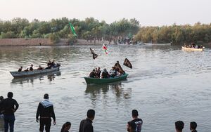 عکس/ استقبال از زائران کربلا در روستای "خلیفه حیدر"