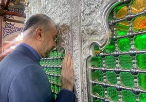 حضور شهید امیرعبداللهیان در حرم حضرت رقیه(س)