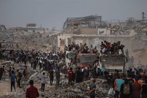 فیلم/ برگ درختان، آخرین وعده‌ی غذای کودکان در غزه