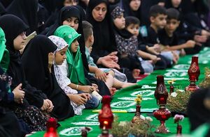 عکس/ برپایی بزرگترین سفره جهانی حضرت رقیه(س) در رشت