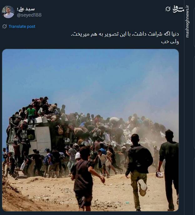 دنیا اگه شرافت داشت، با این تصویر به هم میریخت