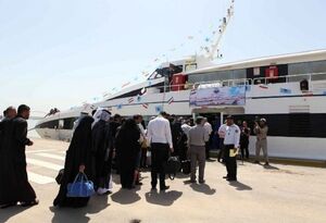اولین سفر دریایی زائران اربعین