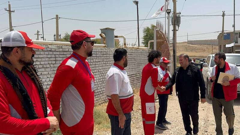 عکس/ بازدید دبیرکل جمعیت هلالاحمر از قرارگاه مرزی خسروی