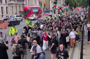 مردم لندن در کنار فلسطین ایستادند
