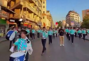 راهپیمایی نمادین در محکومیت گرسنه نگه داشتن اهالی غزه در سوریه