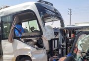 ۱۶ مصدوم در تصادف مینی‌بوس حامل زائران ایرانی اربعین