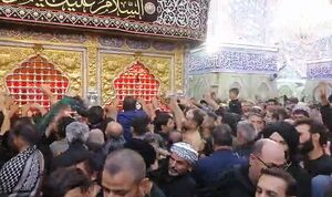 فیلم/ فریاد مرگ بر آمریکا و اسرائیل در حرم حضرت ابالفضل‌(ع)