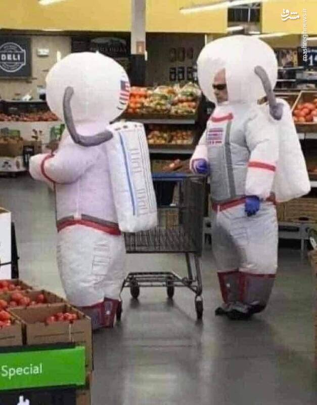 عکس/ شیوه عجیب مردم آمریکا برای تهیه ماسک