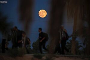 ماه کامل بر فراز طریق الحسین(ع)