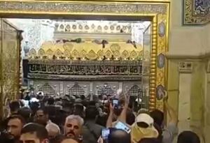 فیلم/ طنین شعار "مرگ بر اسرائیل" در حرمین کاظمین