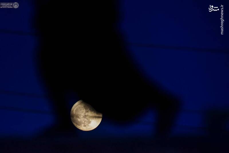 عکس/ ماه کامل بر فراز طریق الحسین(ع)