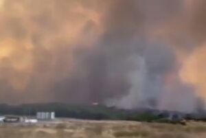 آتش سوزی مهیب در مناطق جنگلی چاناک قلعه ترکیه