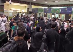 فیلم/ ازدحام زائران در پایانه مرزی خسروی