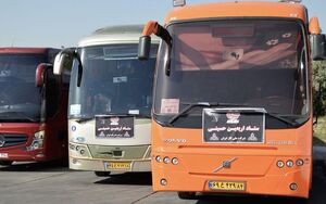 صف‌ اتوبوس‌ها برای موج‌های بعدی بازگشت زائران اربعین