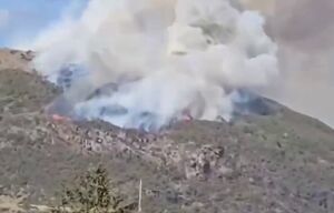 فیلم/ آتش‌سوزی گسترده در کوه آتشفشان اسکاتلند