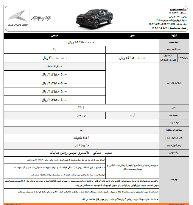 فروش ویژه نیمه دوم مرداد محصولات کرمان موتور به همراه سرویس‌های دوره‌ای رایگان