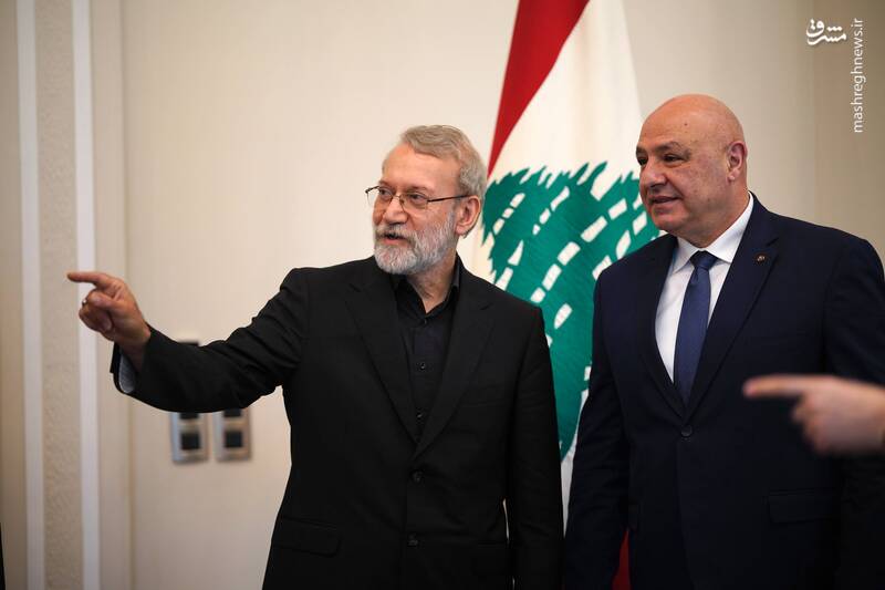 عکس/ دیدار لاریجانی با رئیس جمهور لبنان
