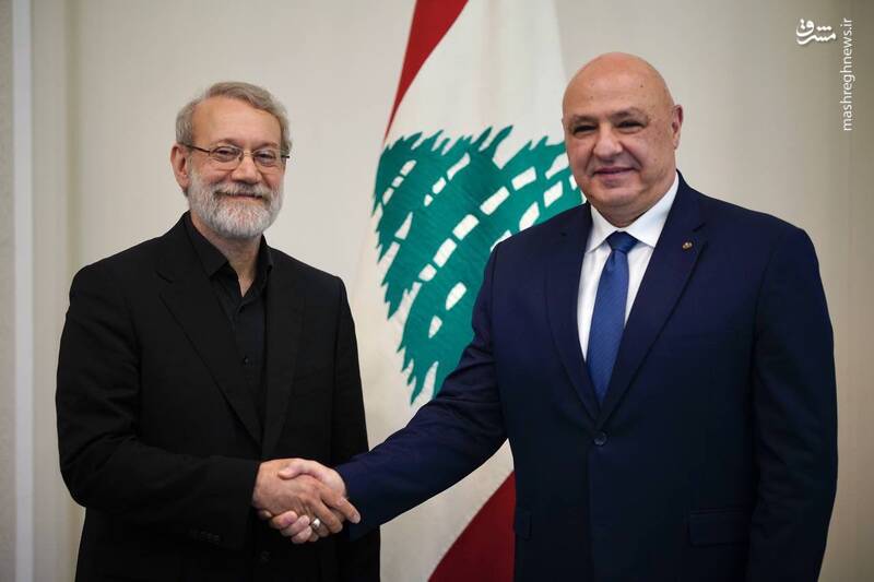 عکس/ دیدار لاریجانی با رئیس جمهور لبنان