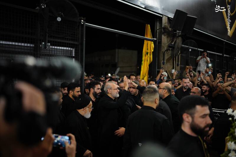 حضور لاریجانی در مزار سید حسن نصرالله