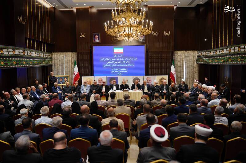 دیدار نخبگان و شخصیت‌های لبنانی و فلسطینی با لاریجانی