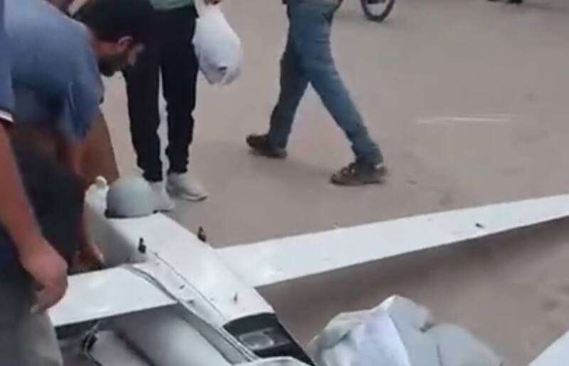 غنیمت پهپاد جاسوسی اسرائیلی توسط اهالی غزه