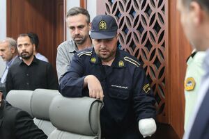 عکس/ سرباز جانباز حمله رژیم صهیونیستی به زندان اوین