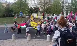 فیلم/ تظاهرات حمایت از فلسطین در ورشو لهستان