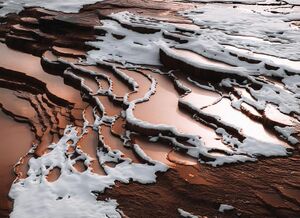 تصویری تماشایی از پلکان رنگی چشمه باداب سورت مازندران