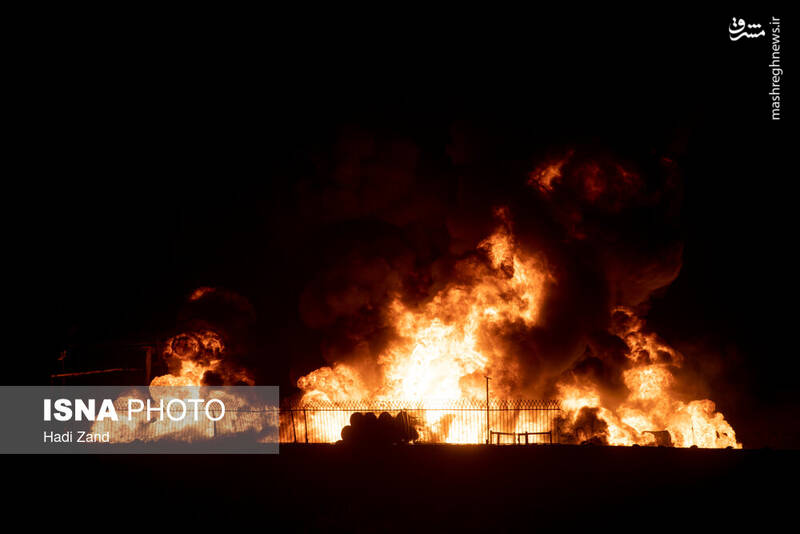 عکس/ آتشسوزی انبار مواد نفتی و روغنی در خیابان شهید رجایی تهران