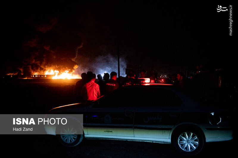 عکس/ آتشسوزی انبار مواد نفتی و روغنی در خیابان شهید رجایی تهران