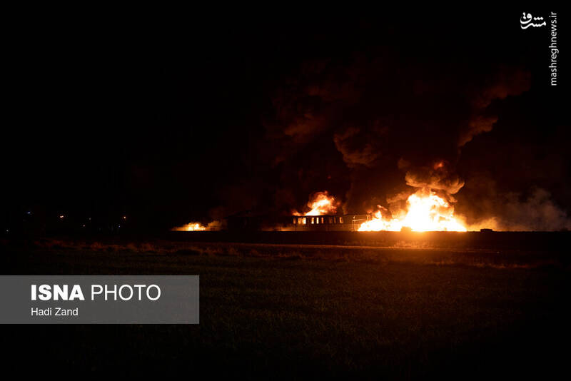 عکس/ آتشسوزی انبار مواد نفتی و روغنی در خیابان شهید رجایی تهران