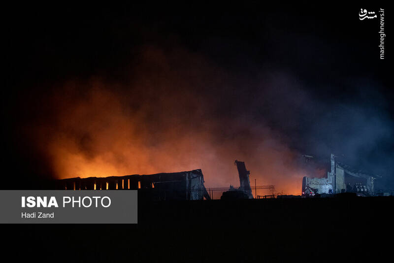 عکس/ آتشسوزی انبار مواد نفتی و روغنی در خیابان شهید رجایی تهران
