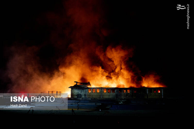 عکس/ آتشسوزی انبار مواد نفتی و روغنی در خیابان شهید رجایی تهران