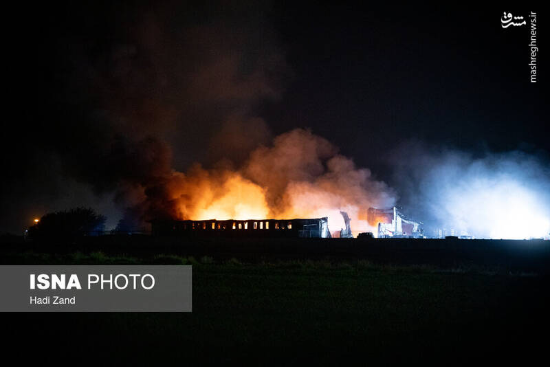عکس/ آتشسوزی انبار مواد نفتی و روغنی در خیابان شهید رجایی تهران