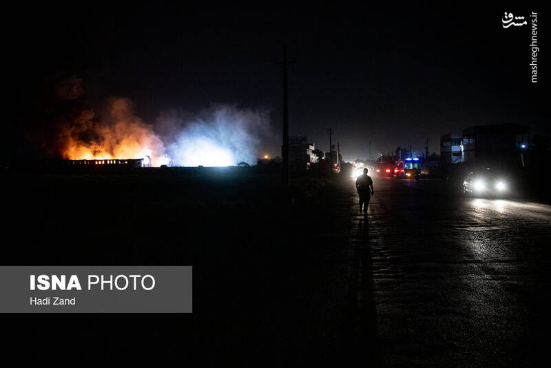 عکس/ آتشسوزی انبار مواد نفتی و روغنی در خیابان شهید رجایی تهران