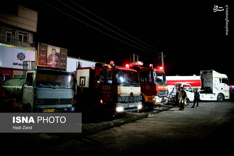 عکس/ آتشسوزی انبار مواد نفتی و روغنی در خیابان شهید رجایی تهران