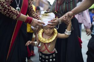 عکس/ جشن تولد "لرد کریشنا" در هند و نپال