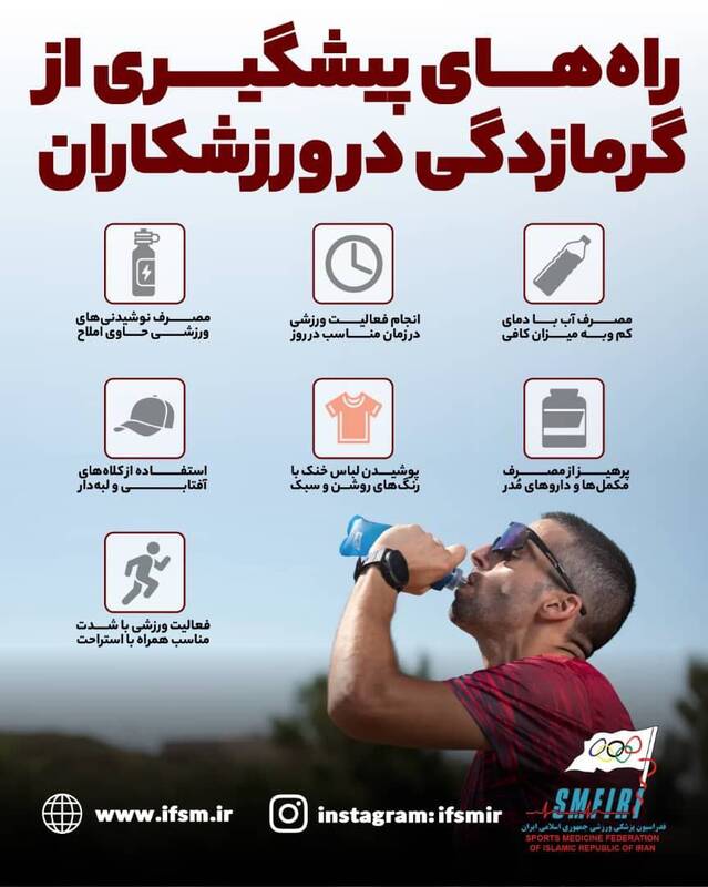 اینفوگرافیک/ راههای پیشگیری از گرمازدگی در ورزشکاران