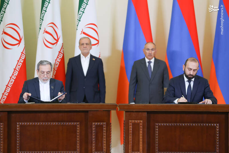 امضای تفاهمنامه مشترک و اسناد همکاری میان ایران و ارمنستان