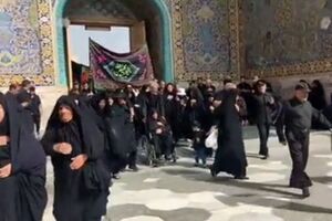 فیلم/ دسته‌های عزاداری روز شهادت امام رئوف در حرم رضوی