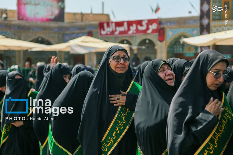عکس/ عزاداری خادمان حرم حضرت معصومه(س) در روز ۳۰ صفر