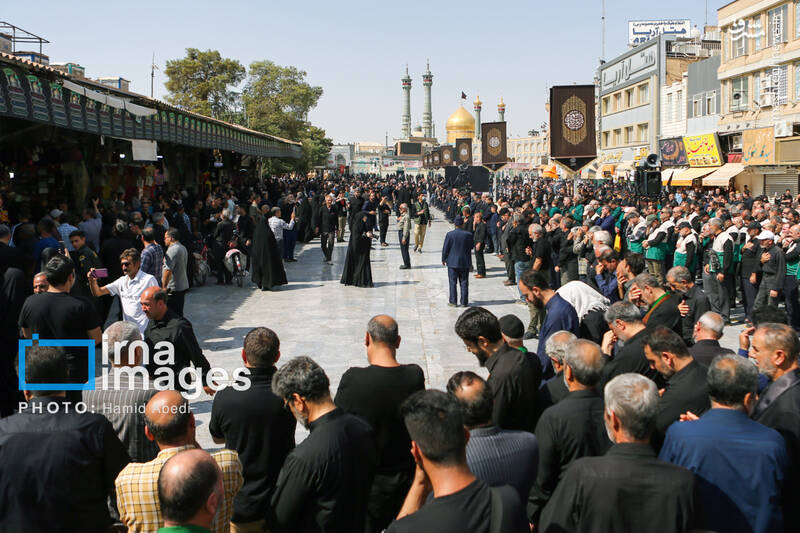 عکس/ عزاداری خادمان حرم حضرت معصومه(س) در روز ۳۰ صفر