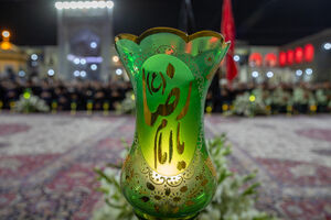 عکس/ آیین شام غریبان امام رضا(ع) در حرم رضوی