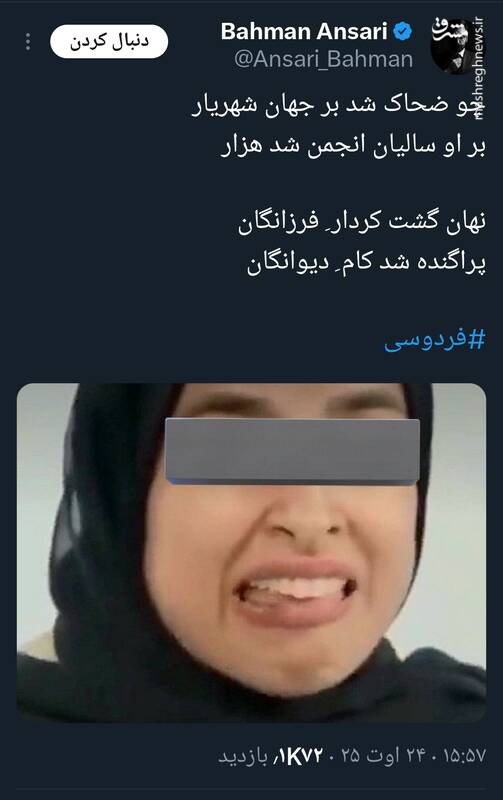 شاهنامه، خط قرمز یک ملت؛ انفجار خشم عمومی علیه تمسخر فردوسی/ تکنیک rage farming این‌بار شکست خورد/ چگونه مردم حساب مجازی یک طنزپرداز را به دلیل توهین بستند؟