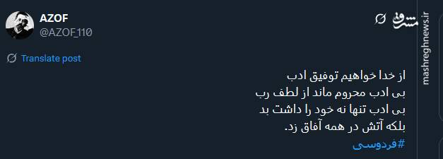 دفاع کاربران مجازی از فردوسی ایران زمین 8