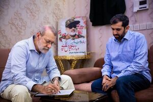 دیدار لاریجانی با خانواده شهیدان محرابی و شادمانی + عکس